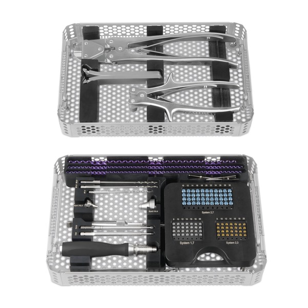 EickLoxx Small Osteosynthesesystem - Set Platten / Schrauben, Titan multidirektional verriegelbar